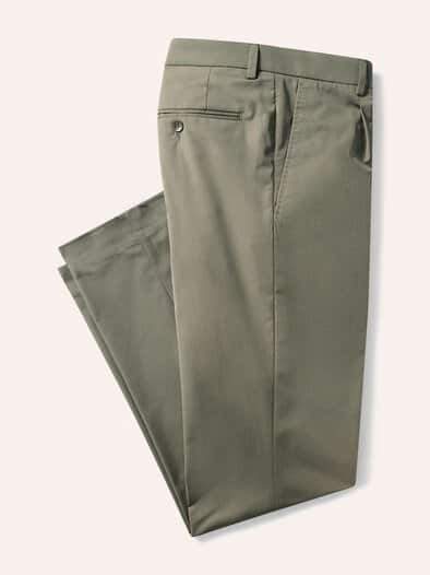 Anzug-Hose aus Baumwollmix Khaki