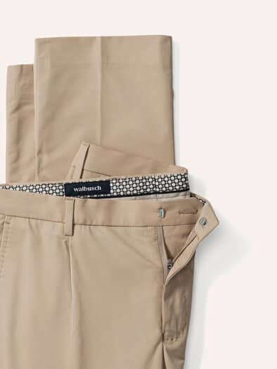 Anzug-Hose aus Baumwollmix Beige
