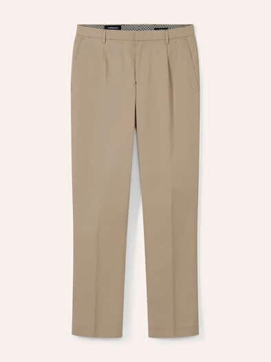 Anzug-Hose aus Baumwollmix Beige