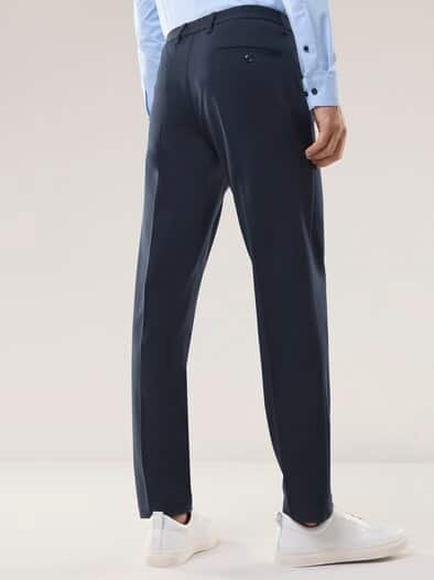 Chino mit Bundfalte Marine