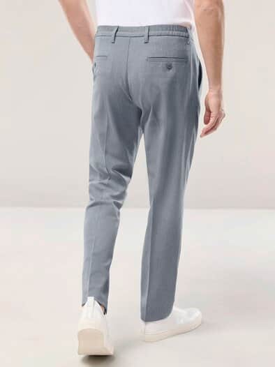 Chino mit Bundfalte Grau