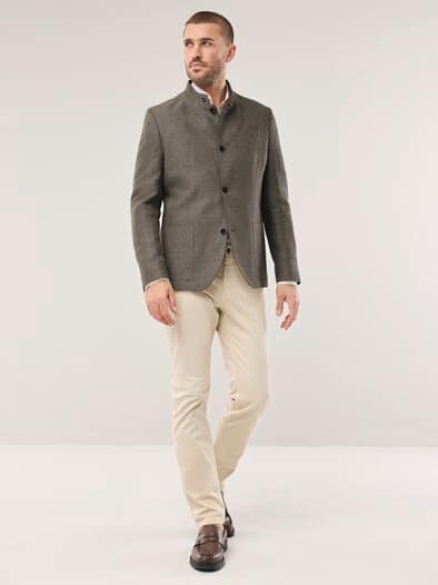 Reiseleinen-Janker Beige