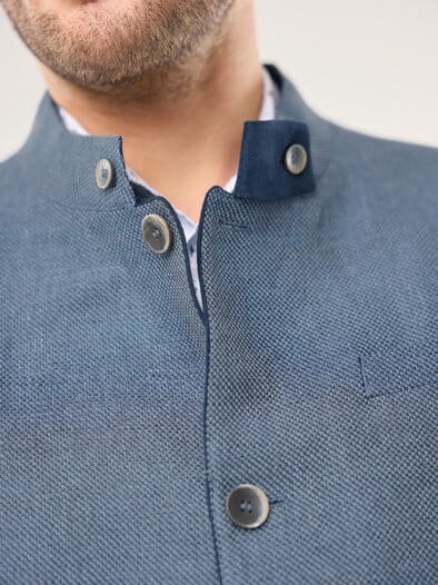 Reiseleinen-Janker Hellblau