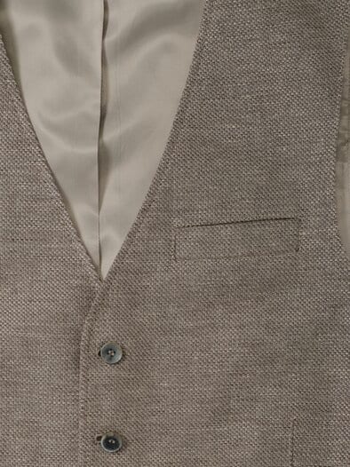 Reiseleinen-Weste Beige