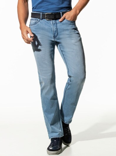 Jeans Sattlerstich Bleached