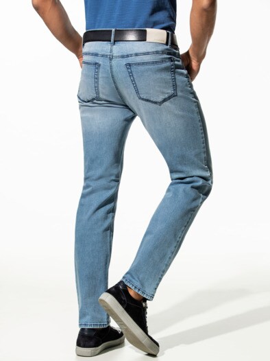 Jeans Sattlerstich Bleached