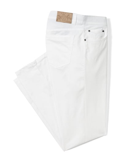 Extraglatt High Stretch Five-Pocket Weiß