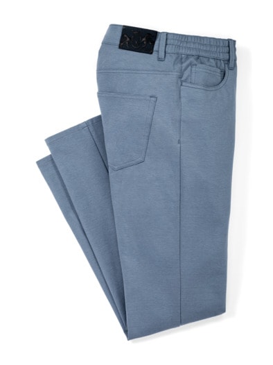 Five Pocket Stretch & Relax Rauchblau