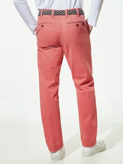 Extraglatt-Stretchbund-Chino Koralle