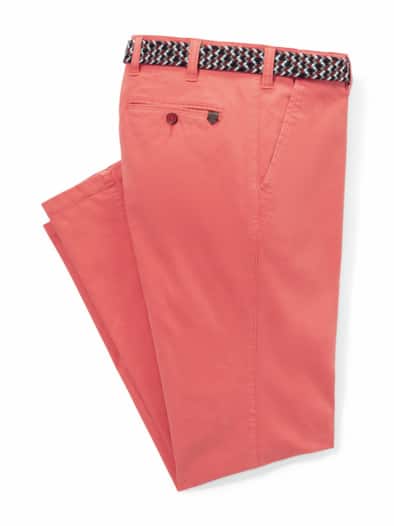 Extraglatt-Stretchbund-Chino Koralle