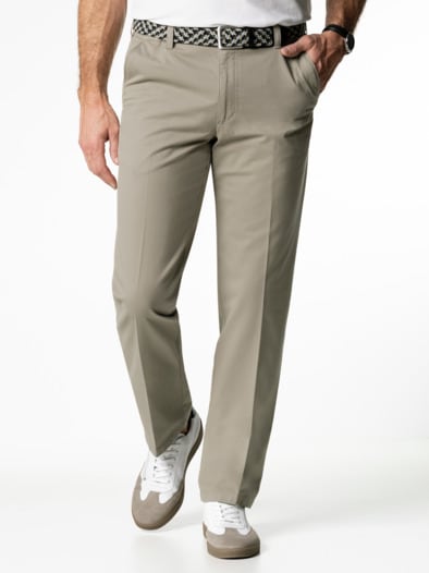 Extraglatt-Stretchbund-Chino Beige