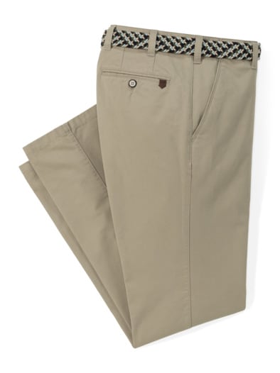 Extraglatt-Stretchbund-Chino Beige