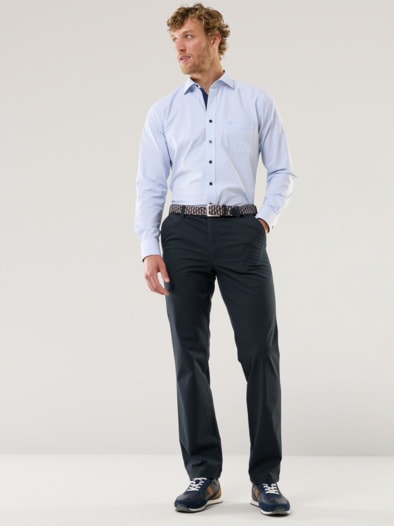 Extraglatt-Stretchbund-Chino Marine
