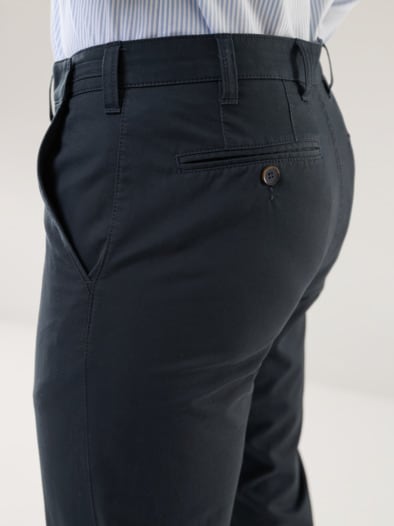 Extraglatt-Stretchbund-Chino Marine