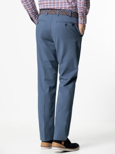 Extraglatt-Stretchbund-Chino Royalblau