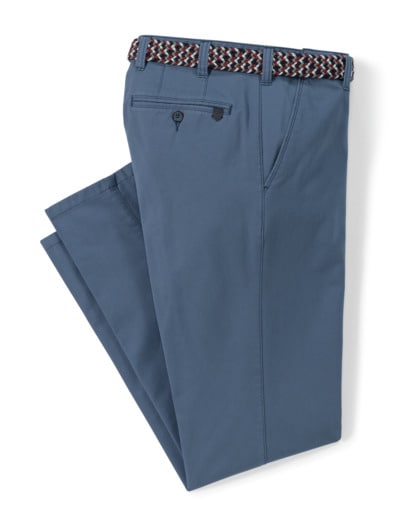 Extraglatt-Stretchbund-Chino Royalblau