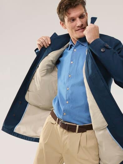 Baumwoll Mantel 2 in 1 Marine