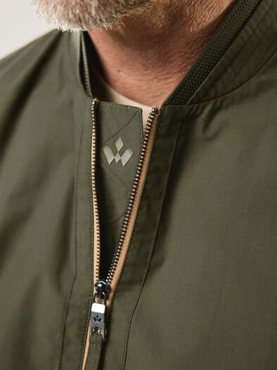 Baumwoll Leichtblouson Oliv