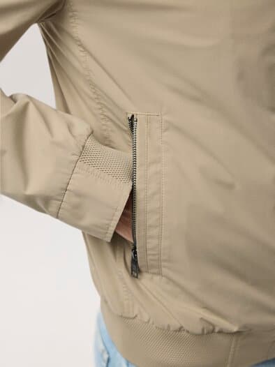 Baumwoll Leichtblouson Beige