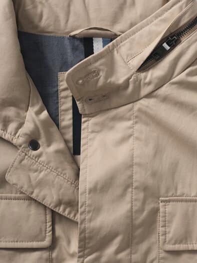 Multitaschen Jacke Beige