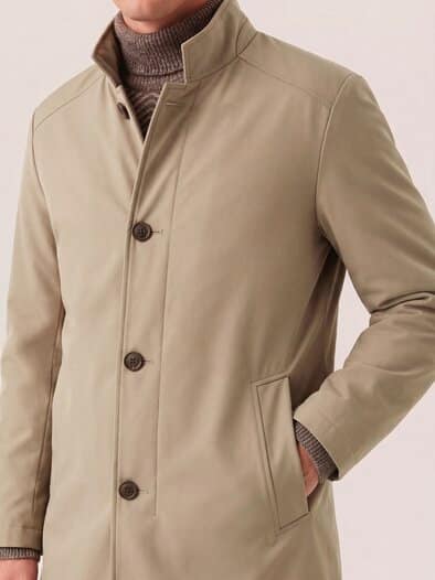 Mantel aus Microfaser Taupe