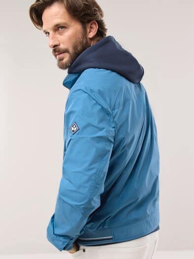 Microfaser Leichtblouson Mittelblau