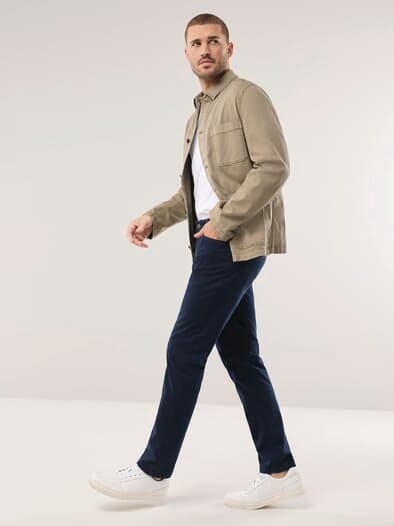 Baumwoll Hemdjacke Beige