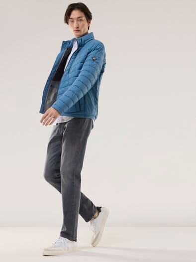 Klima Leichtsteppjacke Rauchblau