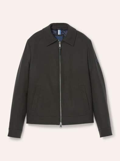Blouson aus Wollmischung Oliv