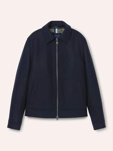 Blouson aus Wollmischung Marine