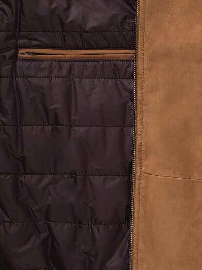 Blouson aus Ziegenvelours Cognac
