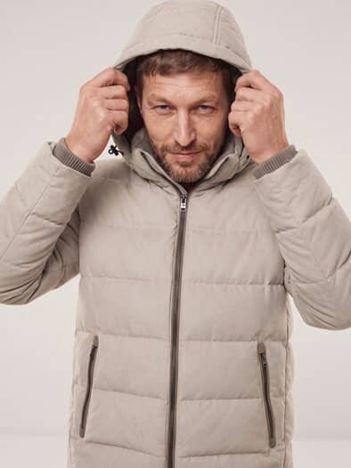 Steppjacke in Veloursoptik Natur
