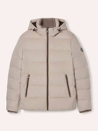 Steppjacke in Veloursoptik Natur