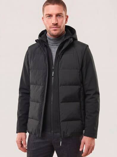Softshelljacke mit Aussenweste Schwarz
