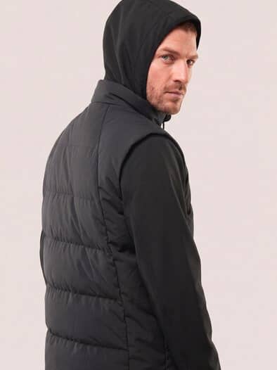 Softshelljacke mit Aussenweste Schwarz