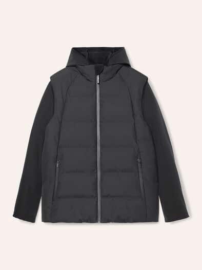Softshelljacke mit Aussenweste Schwarz