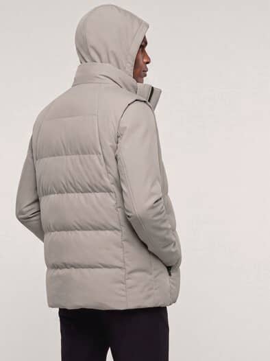 Softshelljacke mit Aussenweste Ecru