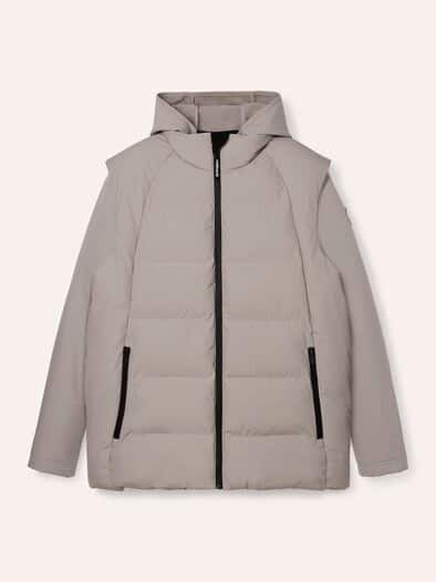 Softshelljacke mit Aussenweste Ecru