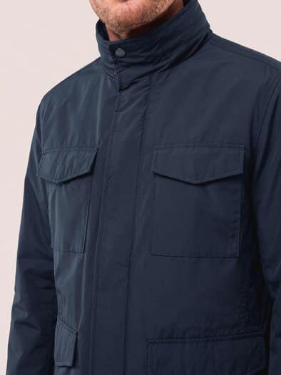Wärmende Langjacke mit 9 Taschen Marine