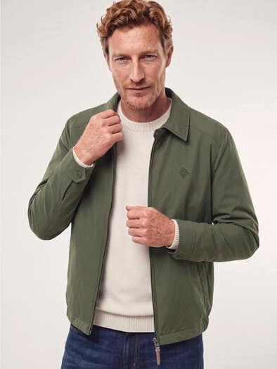 Wasserabw. Blouson aus Microfaser Oliv