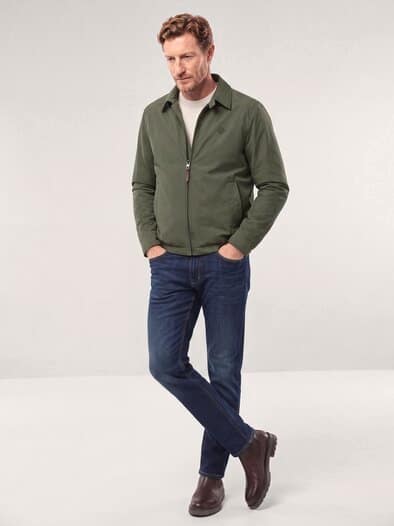 Wasserabw. Blouson aus Microfaser Oliv