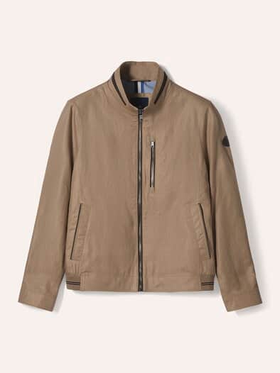 Leinenblouson Leicht und Luftig Latte