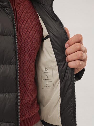 Leichte Steppjacke mit Thermozone Dunkelbraun