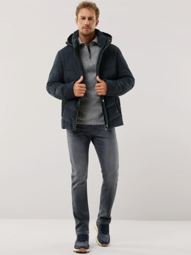 Cord Steppjacke Marine