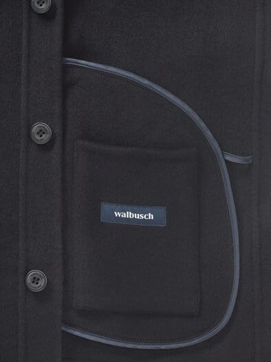 Doubleface Hemdjacke Schwarz