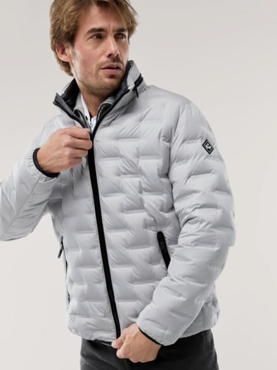 Daunen Steppjacke Ecru