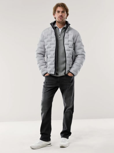 Daunen Steppjacke Ecru