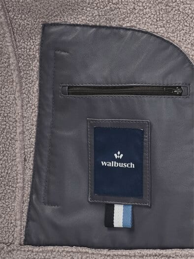 Lederblouson mit Kunstfell Anhtrazit