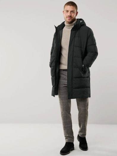 Thermo Steppmantel Schwarz