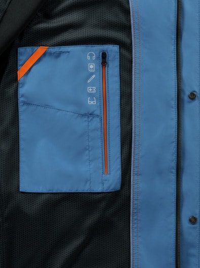 Aquastop Reisejacke Mittelblau
